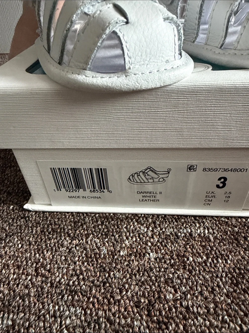 Ralph Lauren Baby White Leather Fisherman Sandals Size 3 NWT